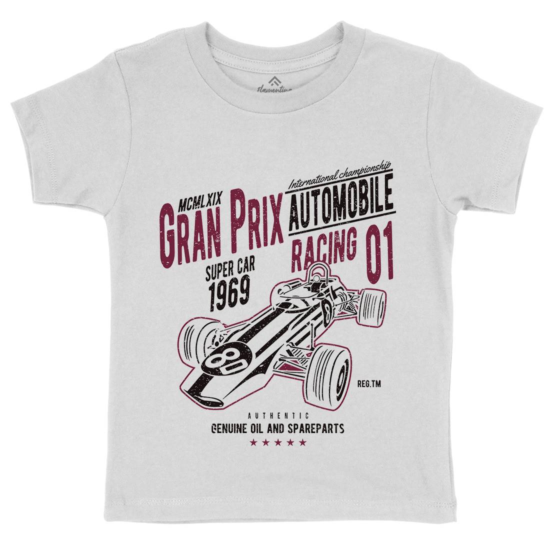 Car Racing Kids Crew Neck T-Shirt Cars A055