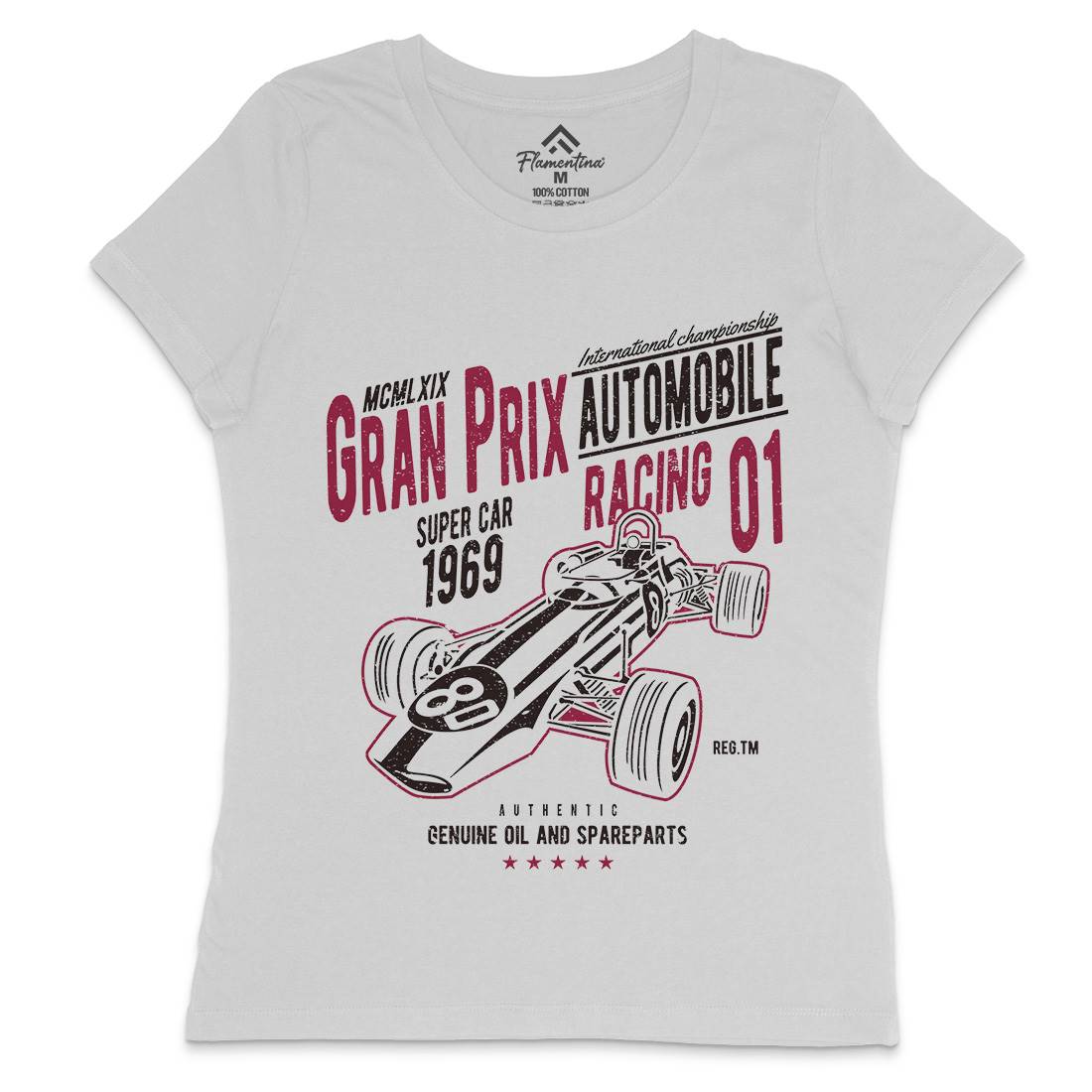 Car Racing Womens Crew Neck T-Shirt Cars A055