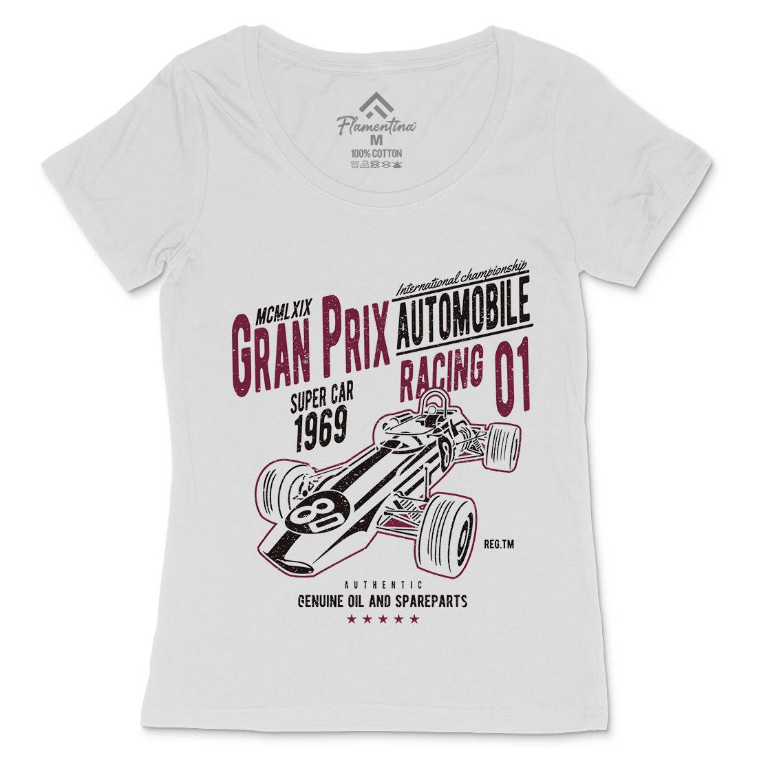 Car Racing Womens Scoop Neck T-Shirt Cars A055