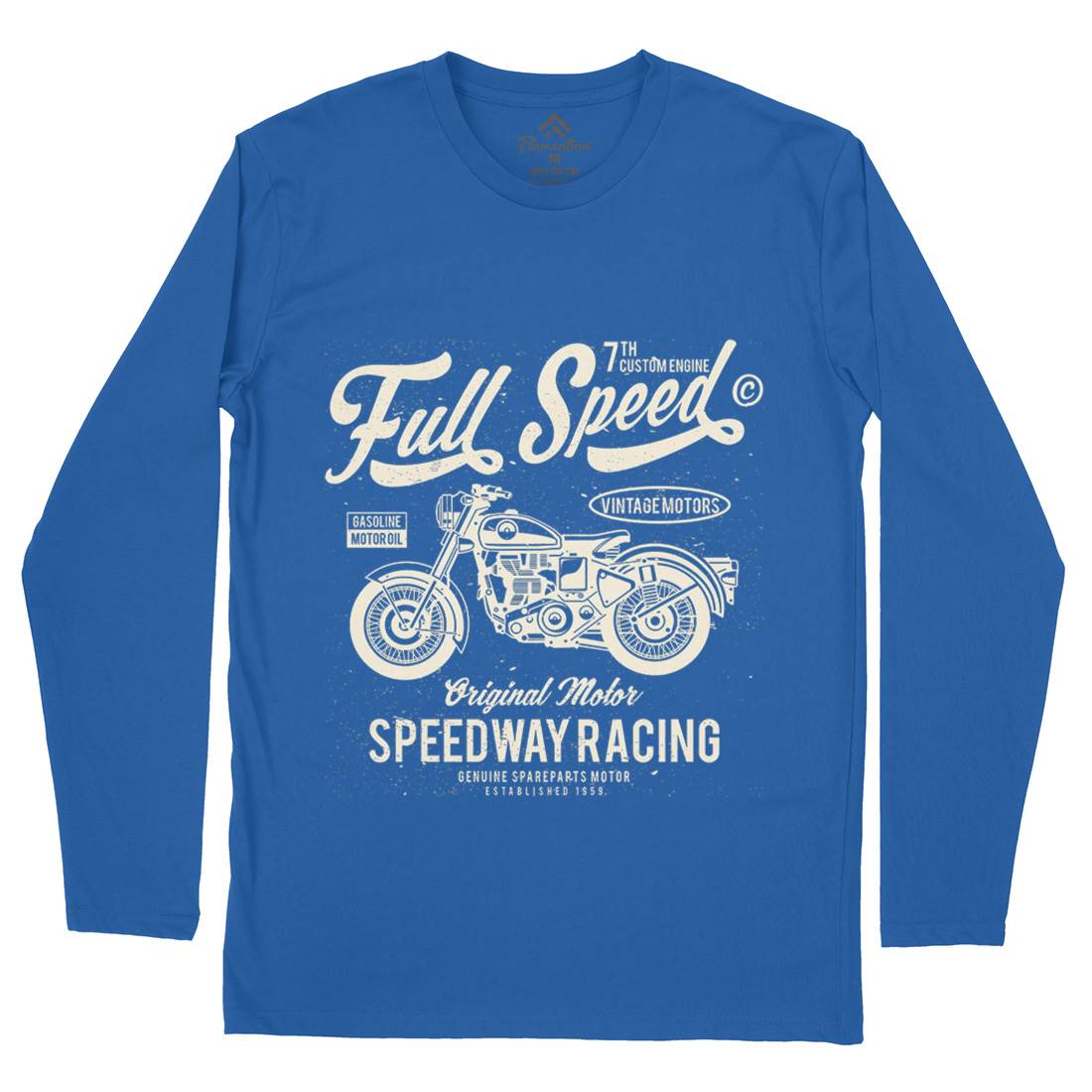 Full Speed Mens Long Sleeve T-Shirt Motorcycles A056