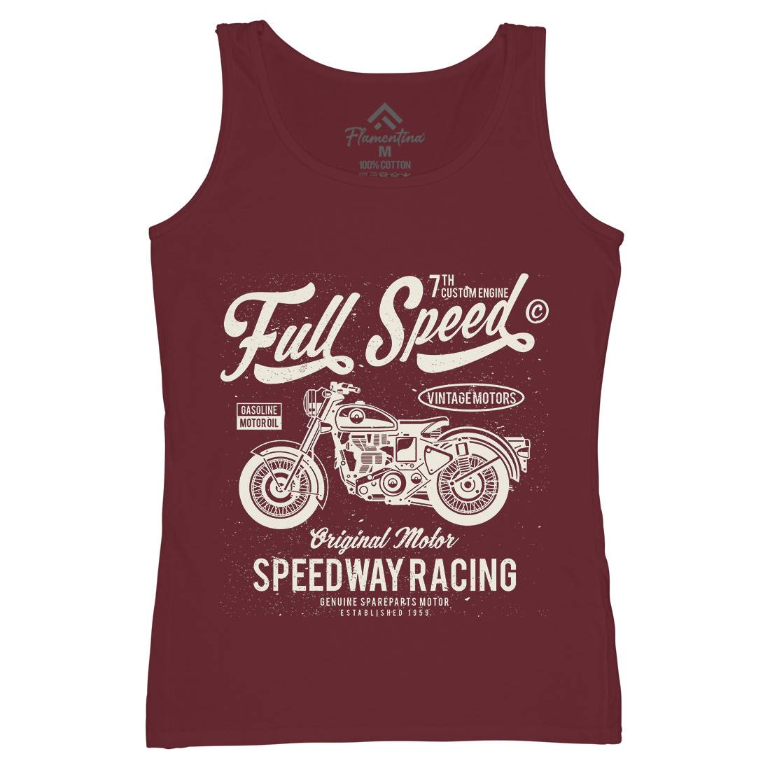 Full Speed Womens Organic Tank Top Vest Motorcycles A056