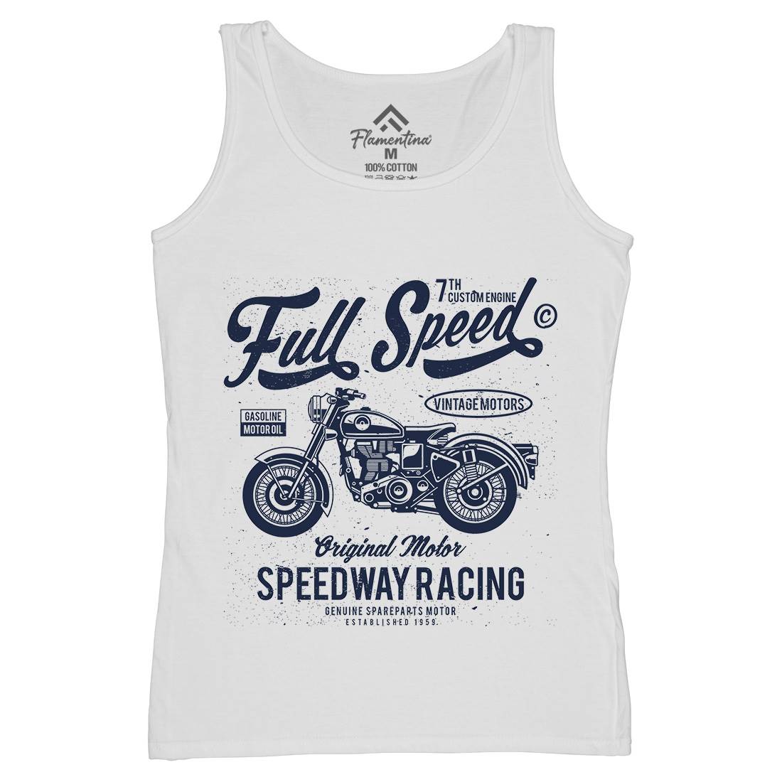 Full Speed Womens Organic Tank Top Vest Motorcycles A056