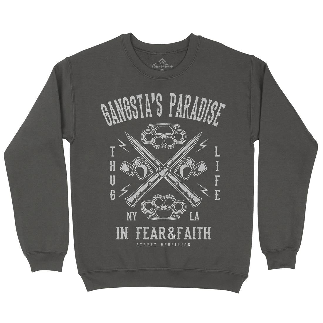 Gangster&#39;s Paradise Kids Crew Neck Sweatshirt Retro A057