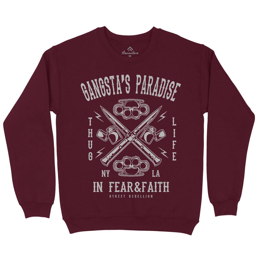 Gangster&#39;s Paradise Mens Crew Neck Sweatshirt Retro A057
