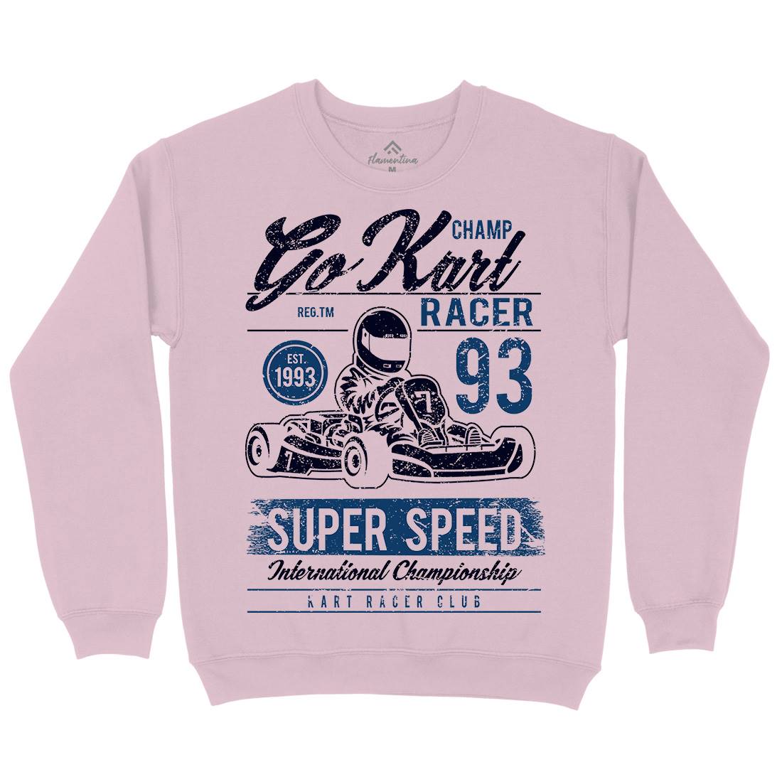 Go Kart Racer Kids Crew Neck Sweatshirt Cars A058