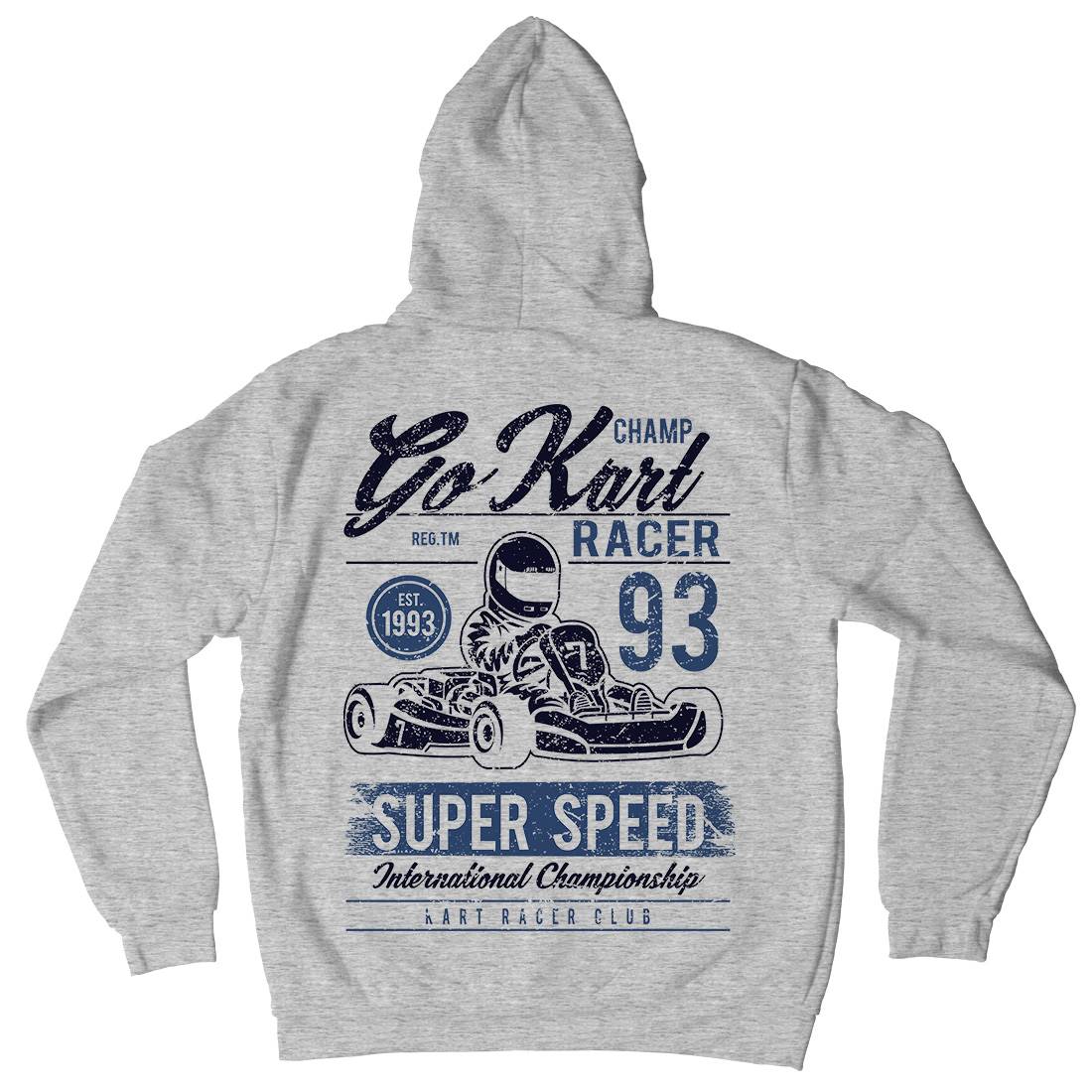 Go Kart Racer Mens Hoodie With Pocket Cars A058