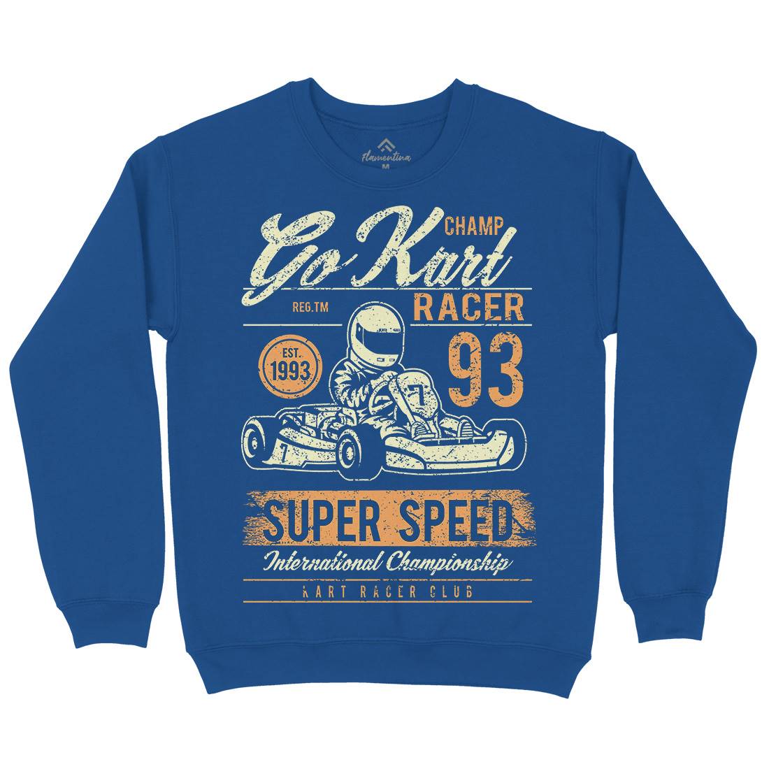 Go Kart Racer Kids Crew Neck Sweatshirt Cars A058