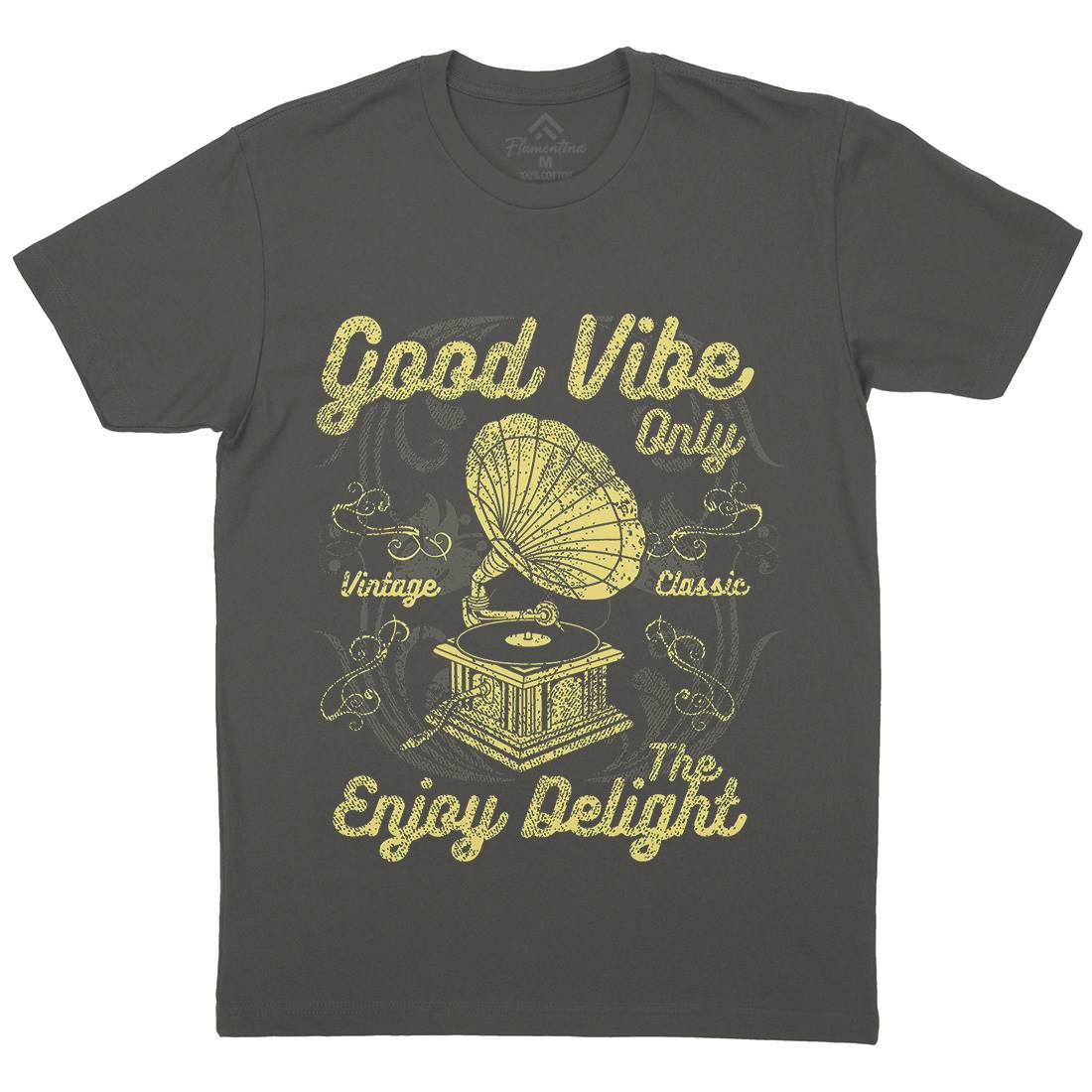 Good Vibe Only Mens Crew Neck T-Shirt Music A059