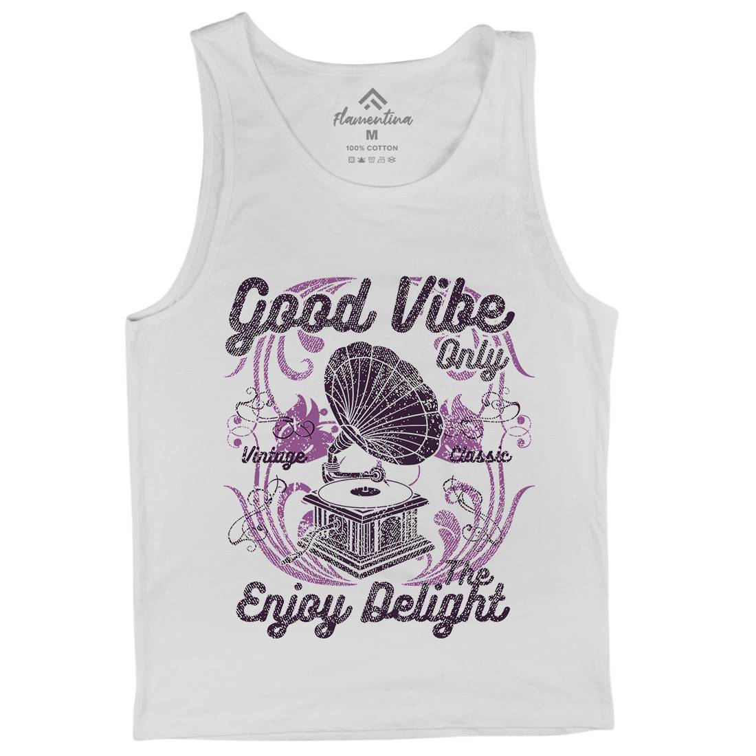 Good Vibe Only Mens Tank Top Vest Music A059