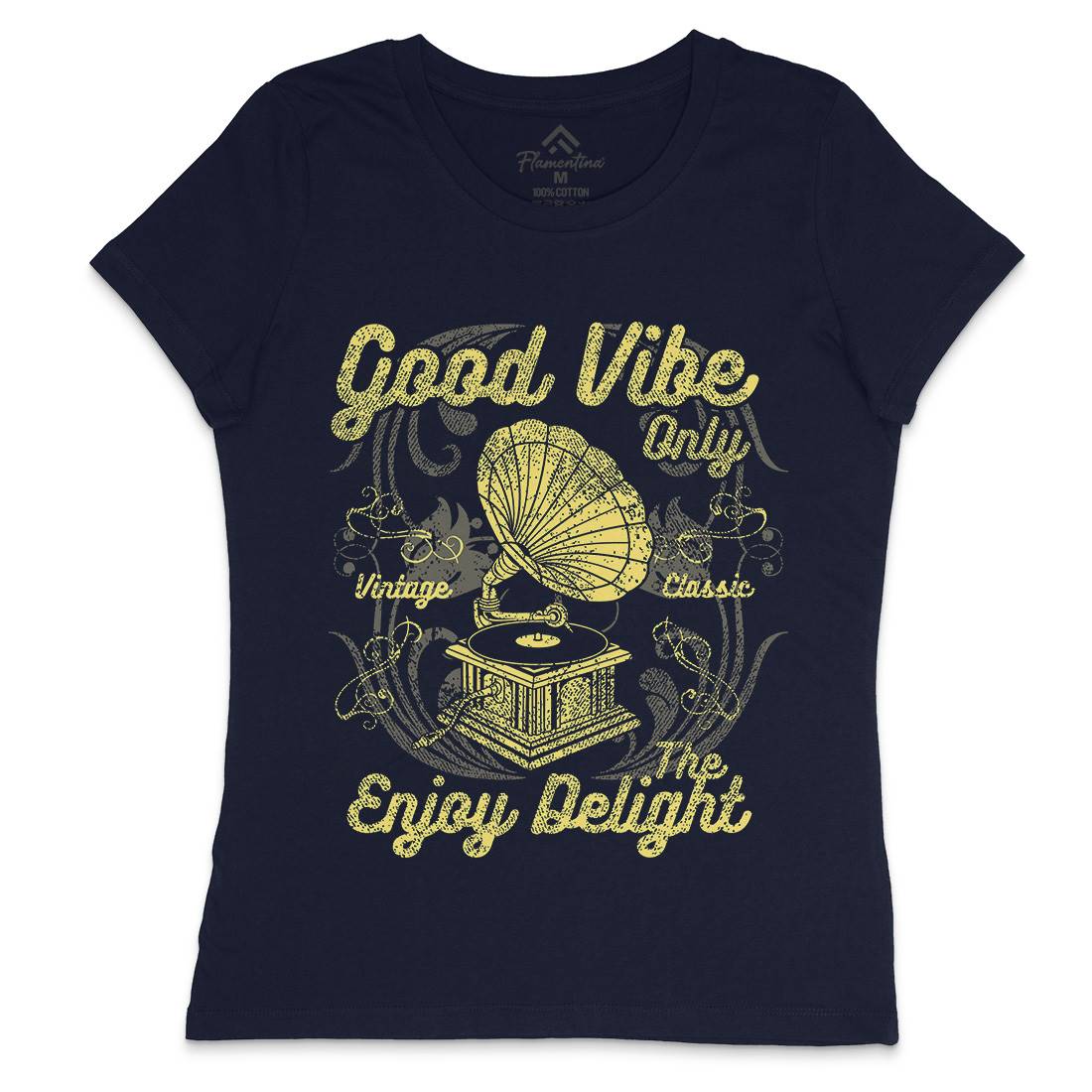 Good Vibe Only Womens Crew Neck T-Shirt Music A059