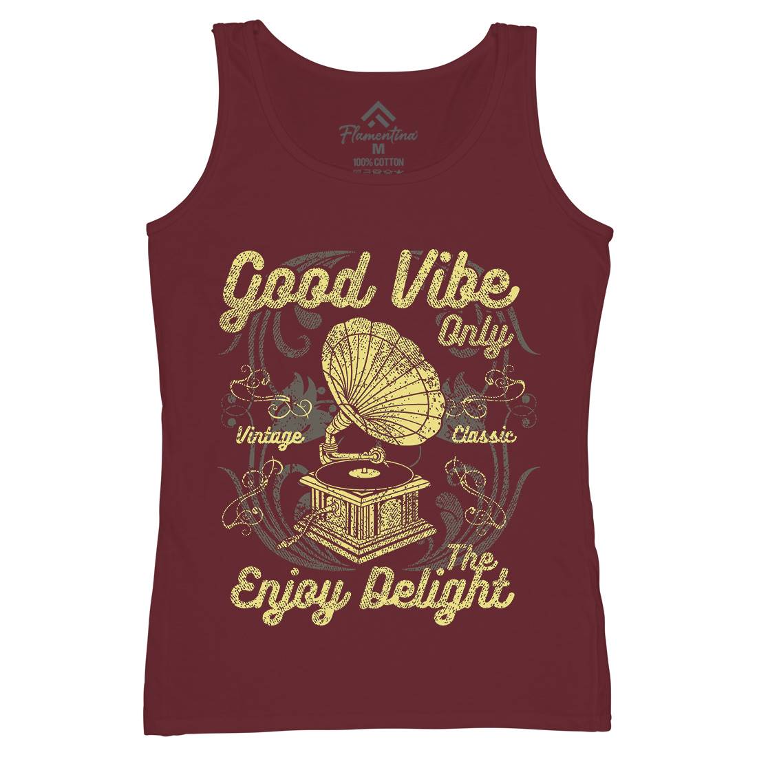 Good Vibe Only Womens Organic Tank Top Vest Music A059