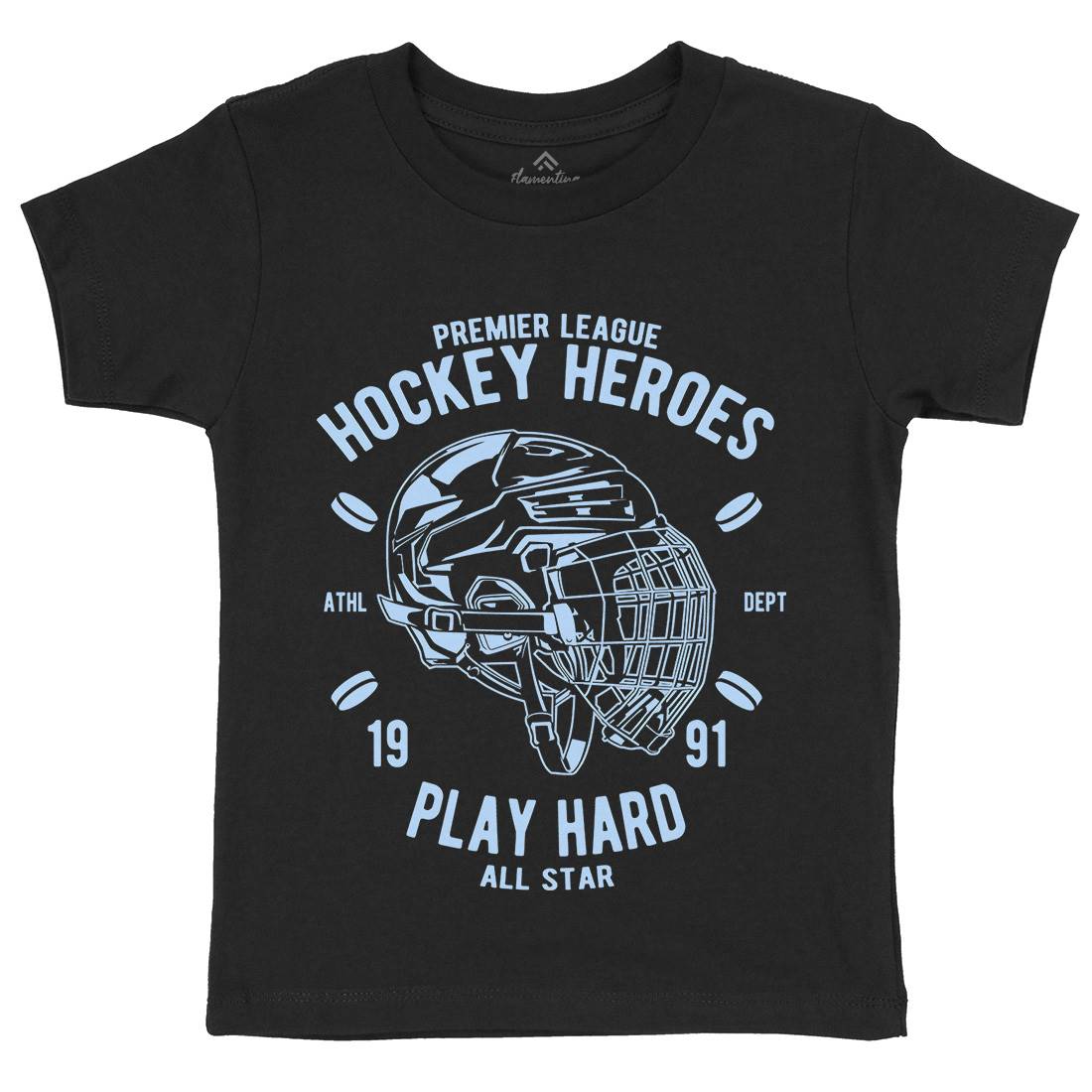 Hockey Heroes Kids Organic Crew Neck T-Shirt Sport A064