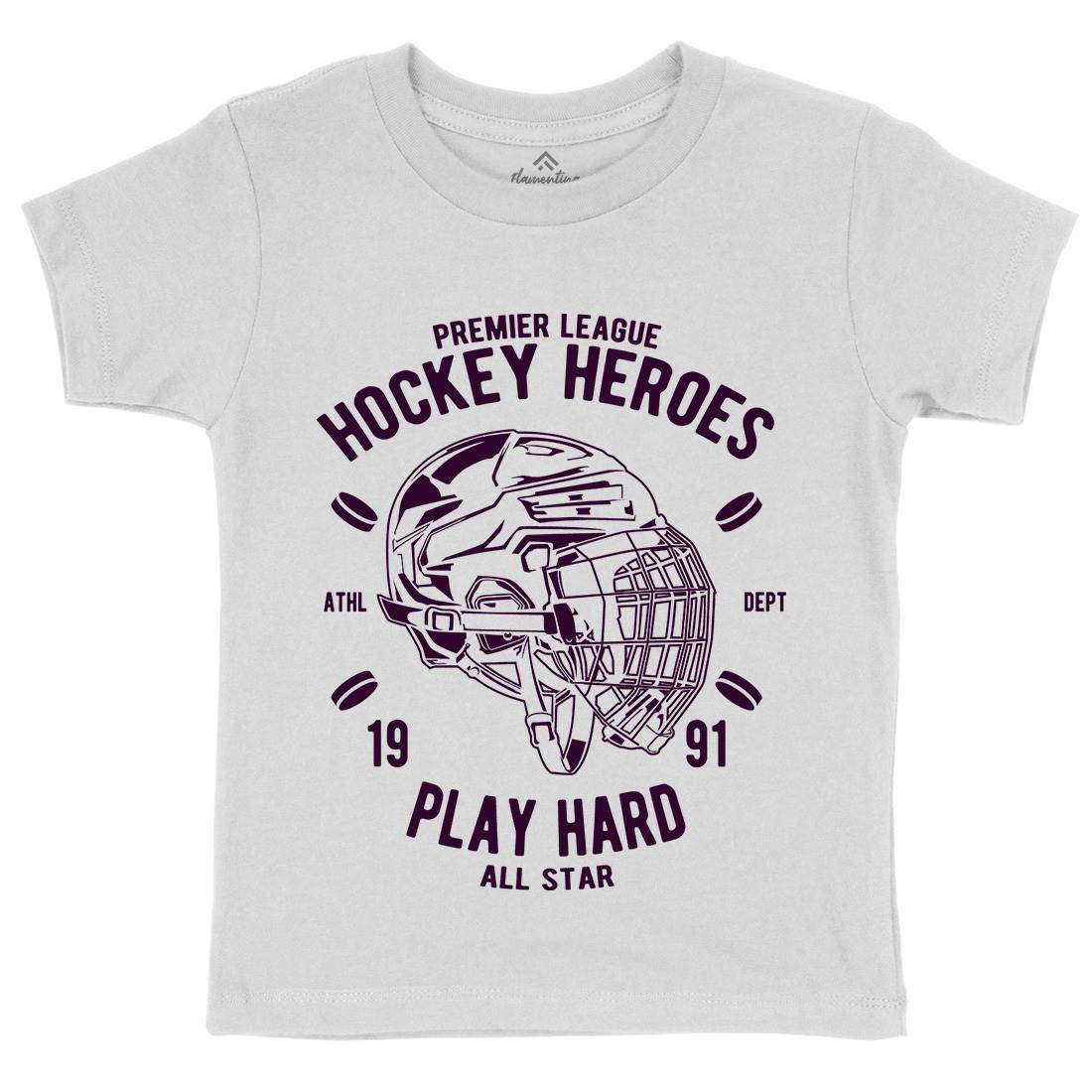 Hockey Heroes Kids Crew Neck T-Shirt Sport A064