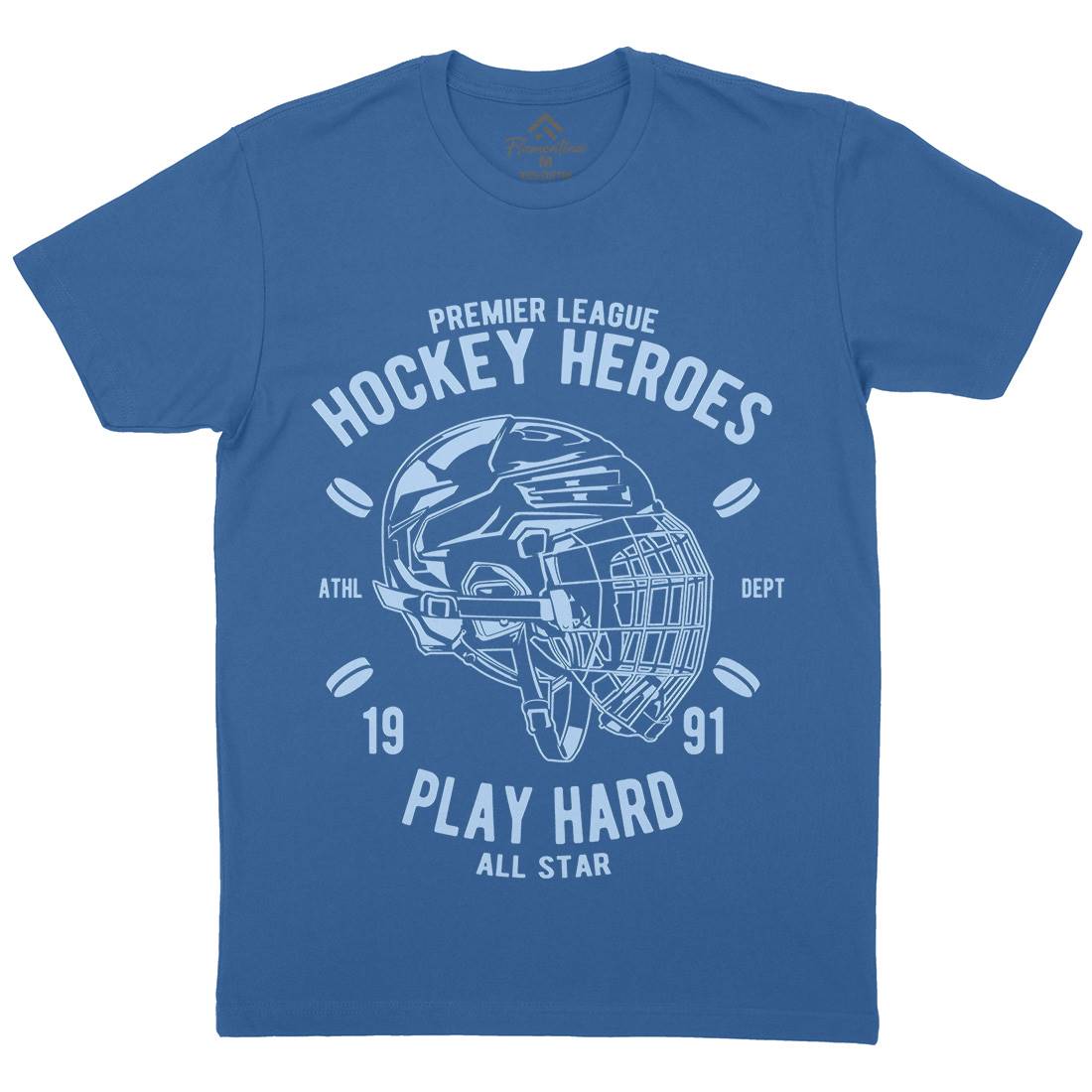 Hockey Heroes Mens Organic Crew Neck T-Shirt Sport A064
