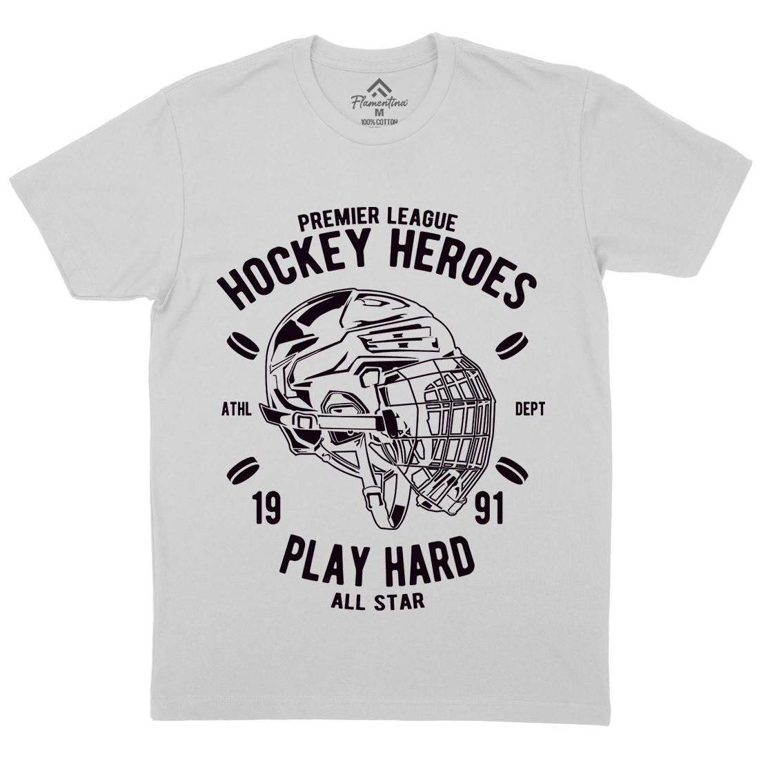 Hockey Heroes Mens Crew Neck T-Shirt Sport A064