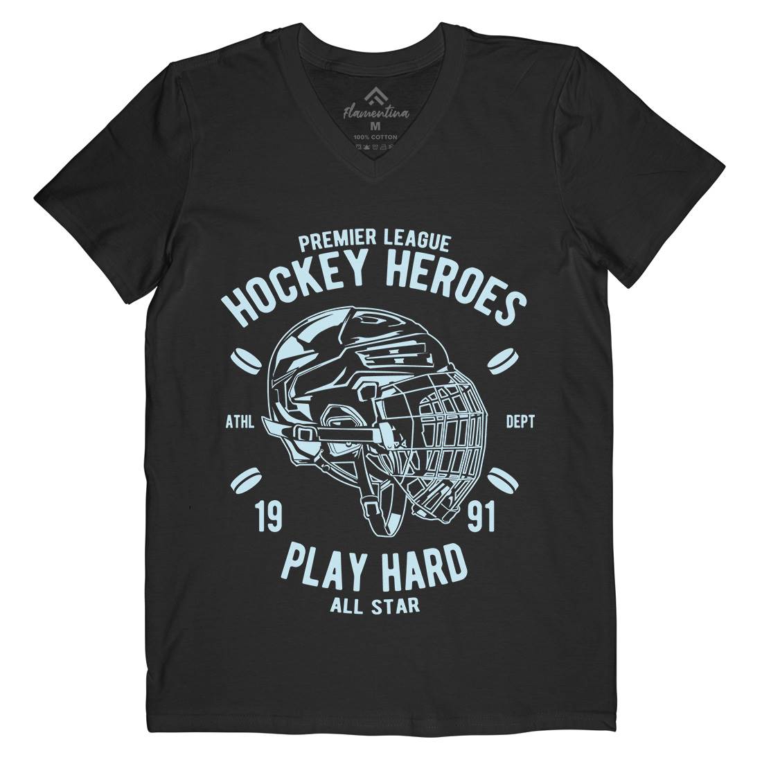 Hockey Heroes Mens V-Neck T-Shirt Sport A064