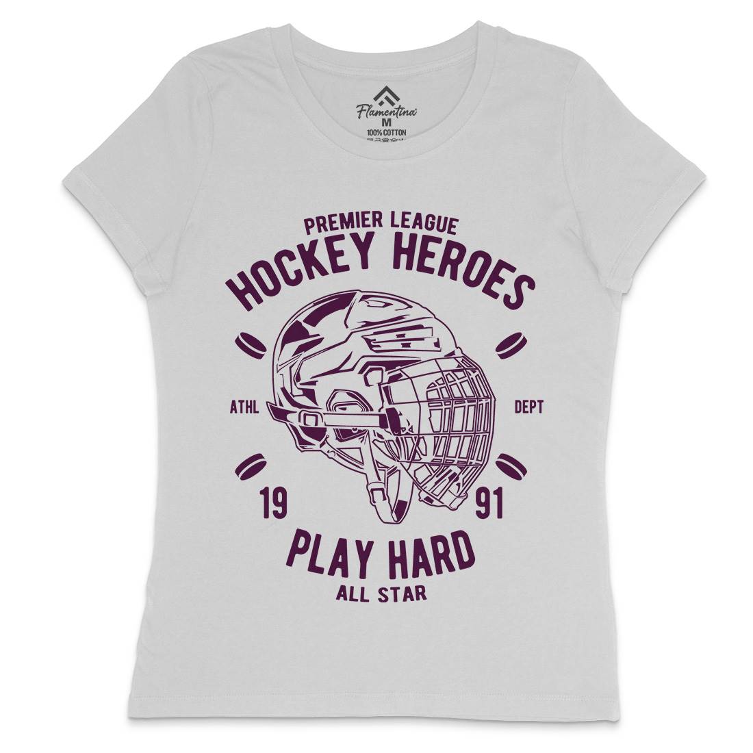 Hockey Heroes Womens Crew Neck T-Shirt Sport A064