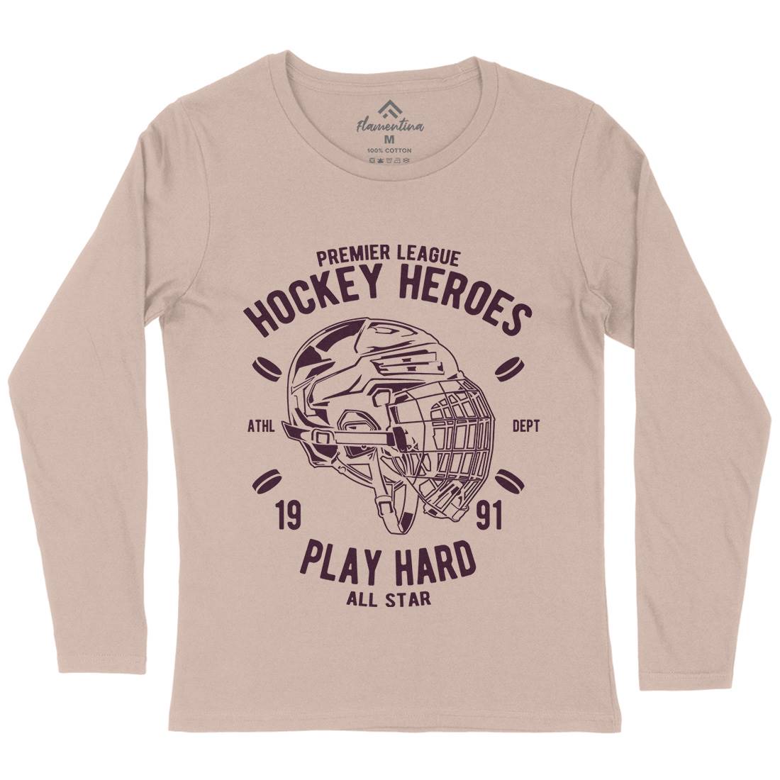 Hockey Heroes Womens Long Sleeve T-Shirt Sport A064