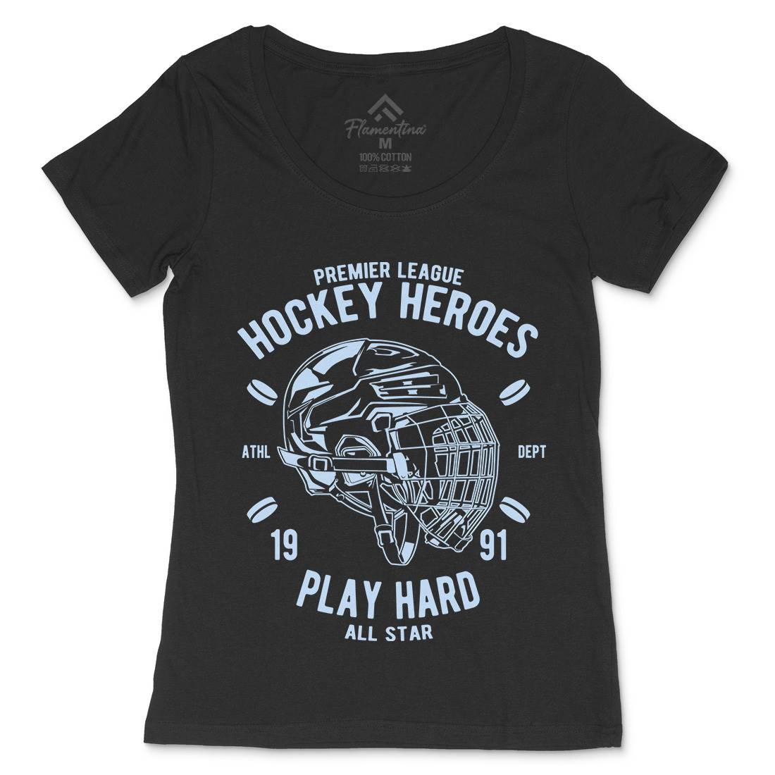 Hockey Heroes Womens Scoop Neck T-Shirt Sport A064