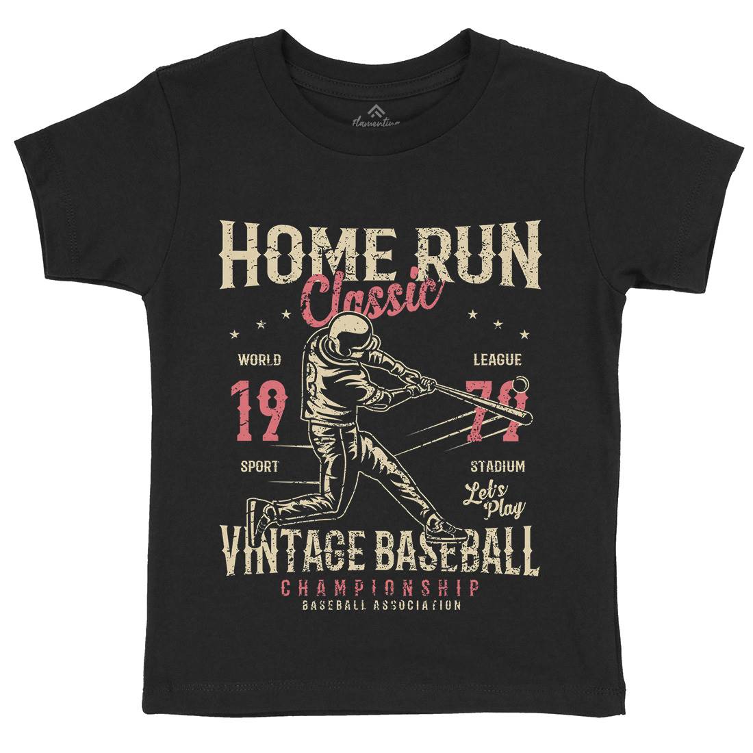 Home Run Classic Kids Crew Neck T-Shirt Sport A065