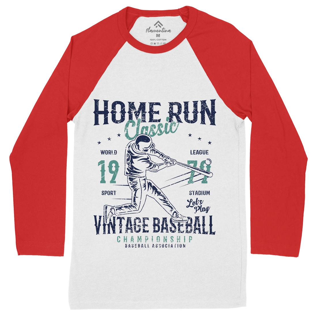 Home Run Classic Mens Long Sleeve Baseball T-Shirt Sport A065