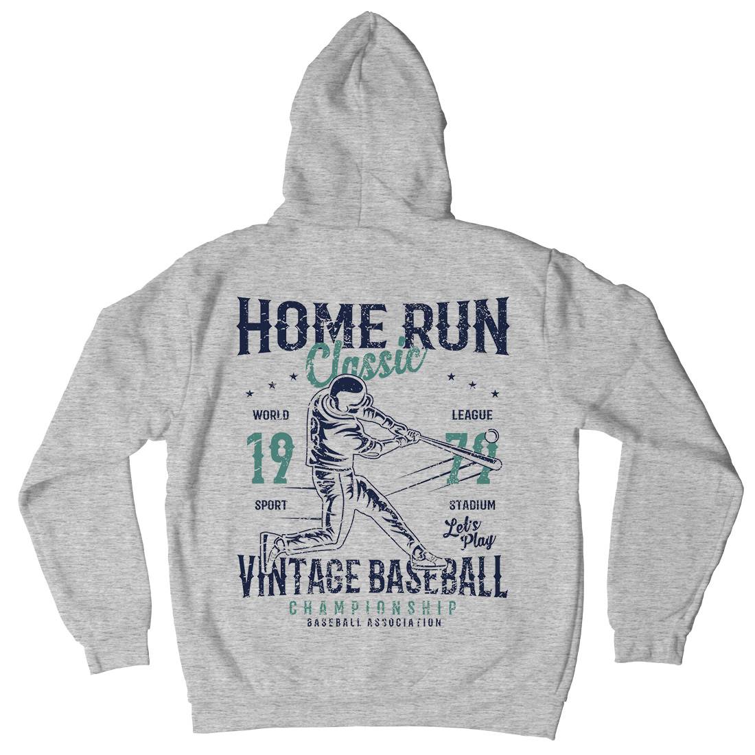 Home Run Classic Mens Hoodie With Pocket Sport A065