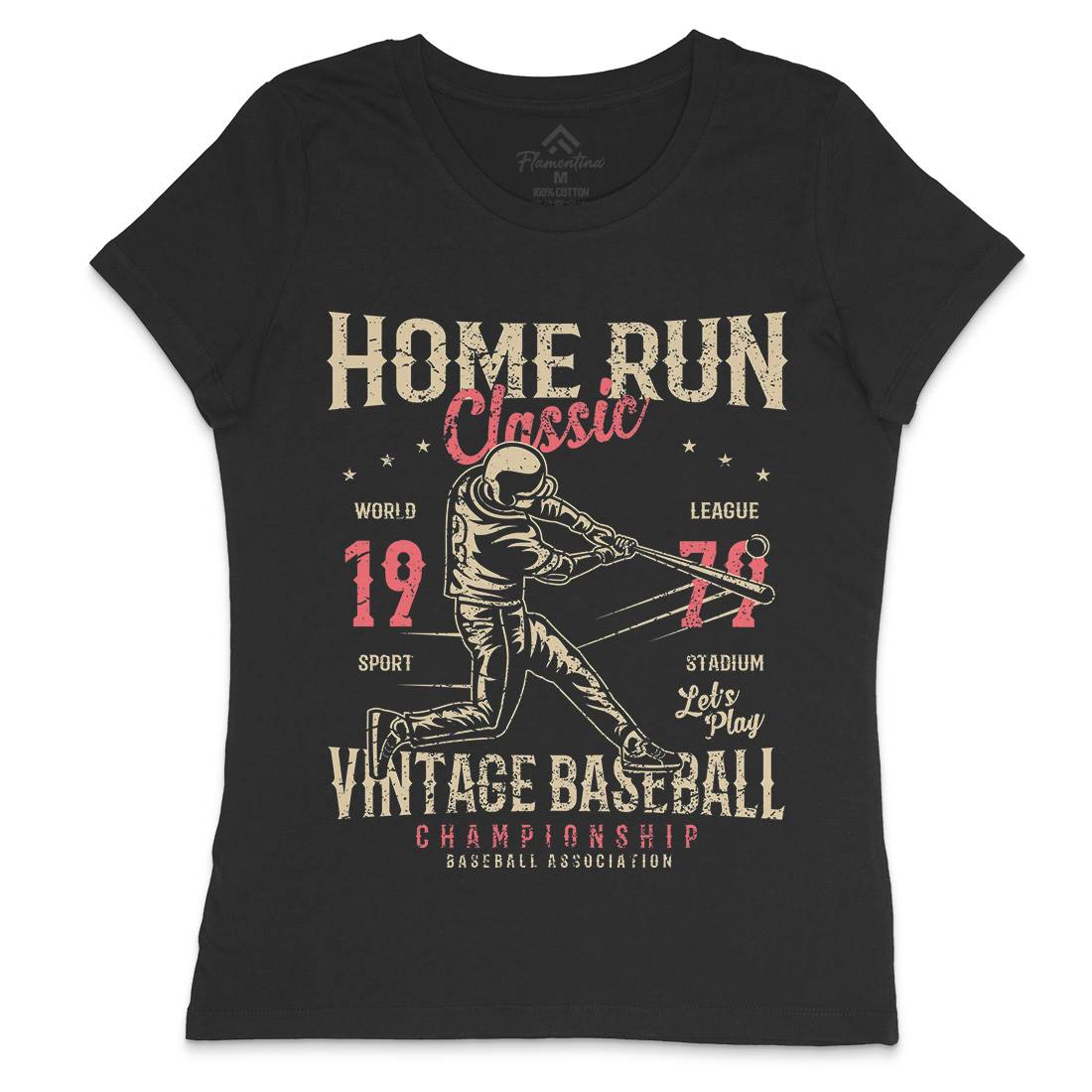 Home Run Classic Womens Crew Neck T-Shirt Sport A065