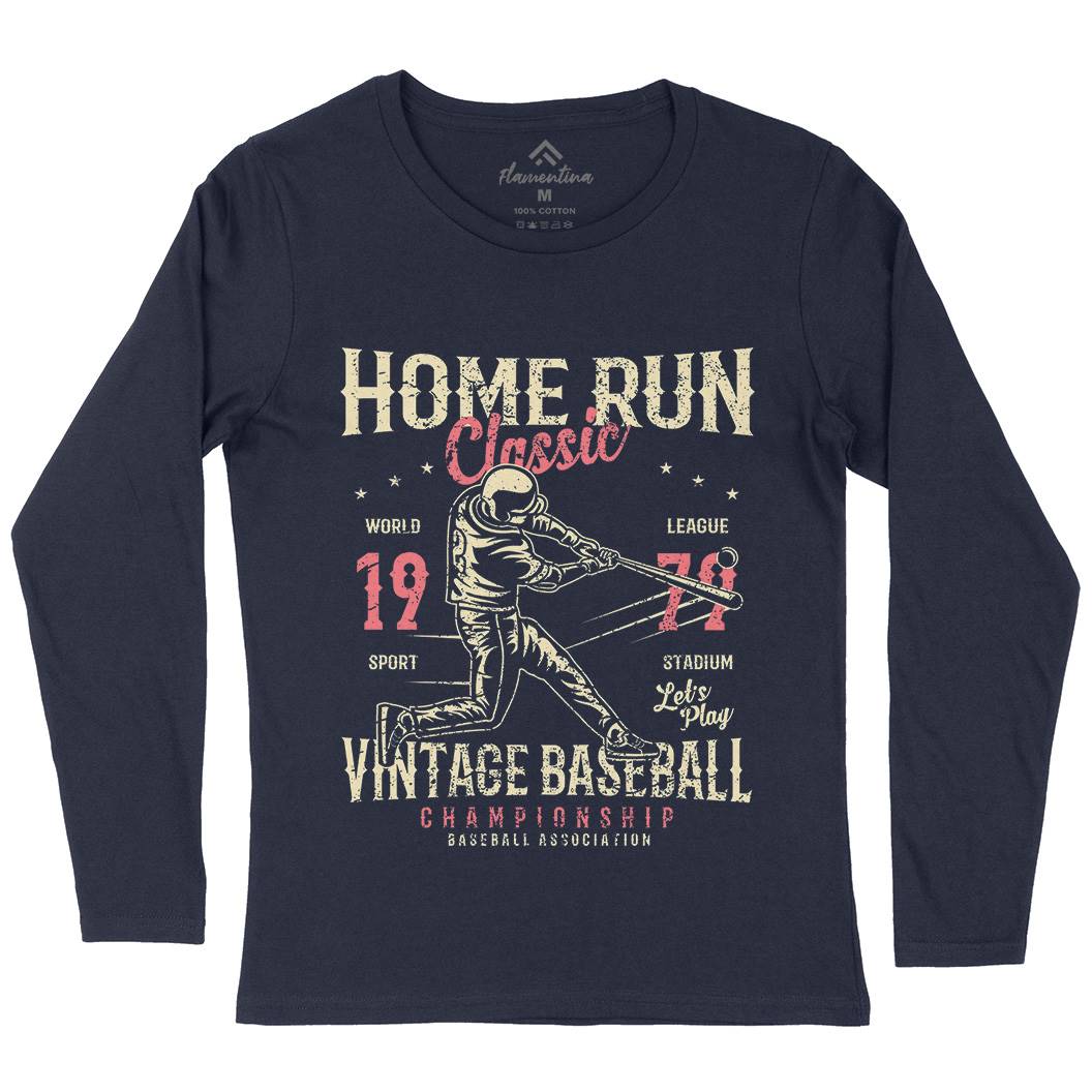 Home Run Classic Womens Long Sleeve T-Shirt Sport A065