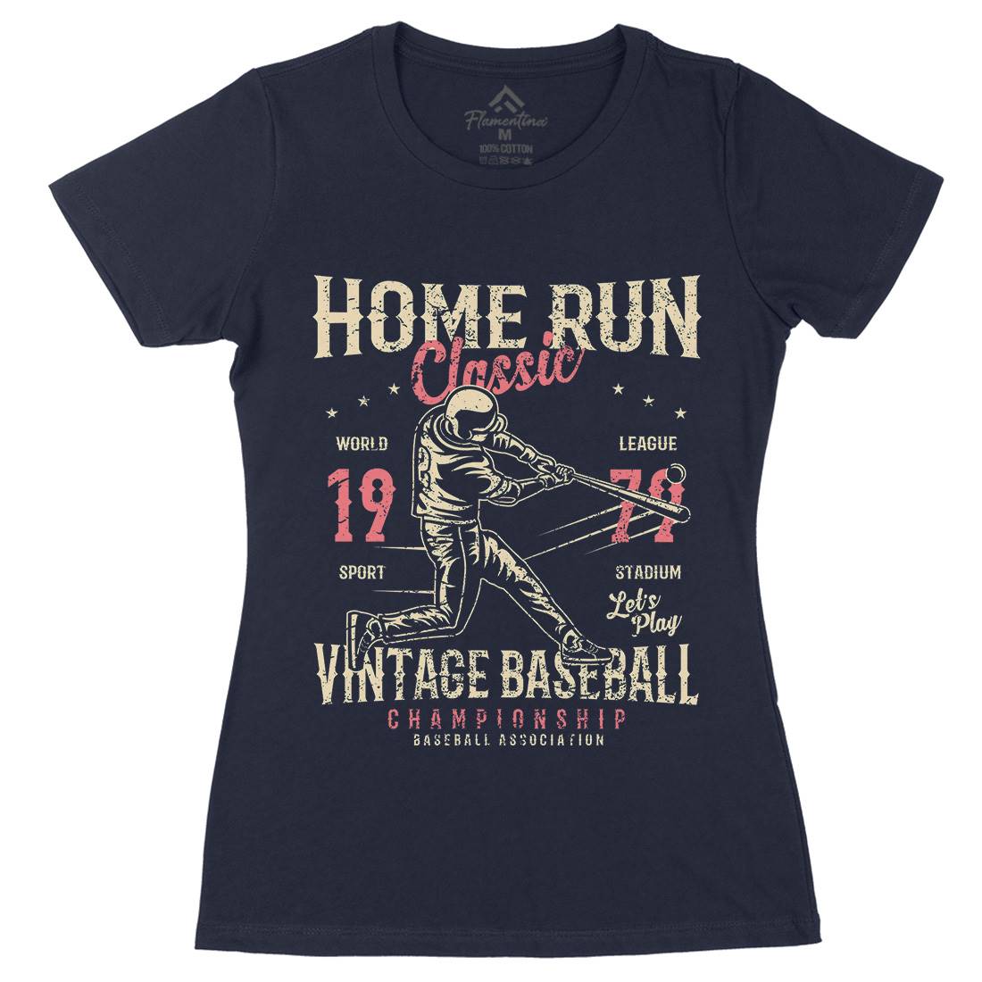 Home Run Classic Womens Organic Crew Neck T-Shirt Sport A065