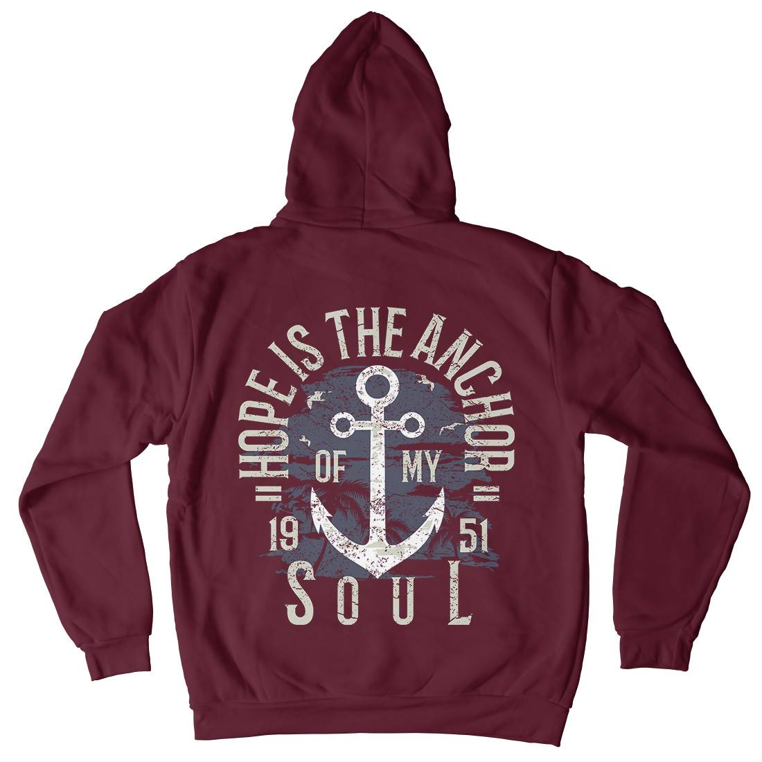 Hope Is The Anchor Kids Crew Neck Hoodie Navy A066