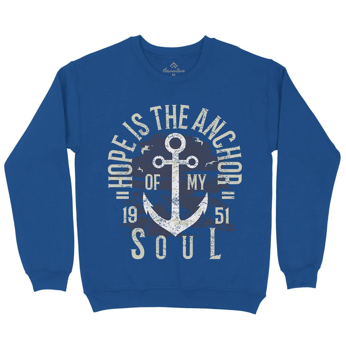 Hope Is The Anchor Mens Crew Neck Sweatshirt Navy A066