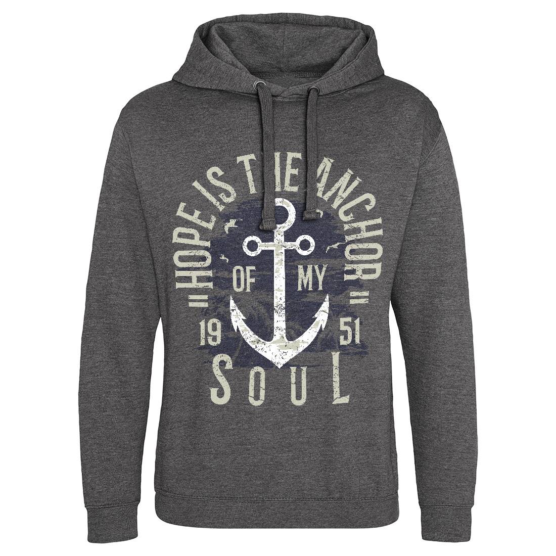 Hope Is The Anchor Mens Hoodie Without Pocket Navy A066