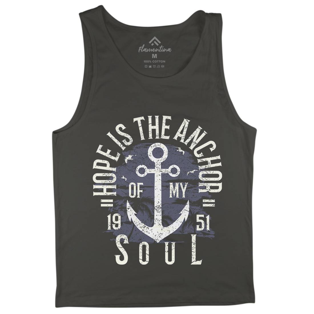 Hope Is The Anchor Mens Tank Top Vest Navy A066