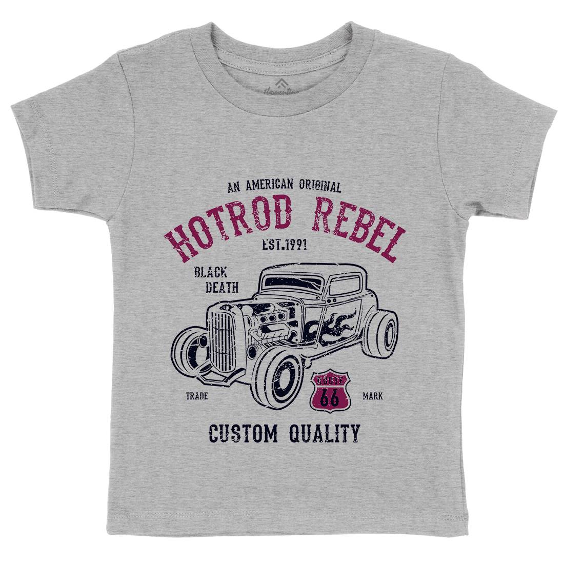 Hot Rod Rebel Kids Crew Neck T-Shirt Cars A067