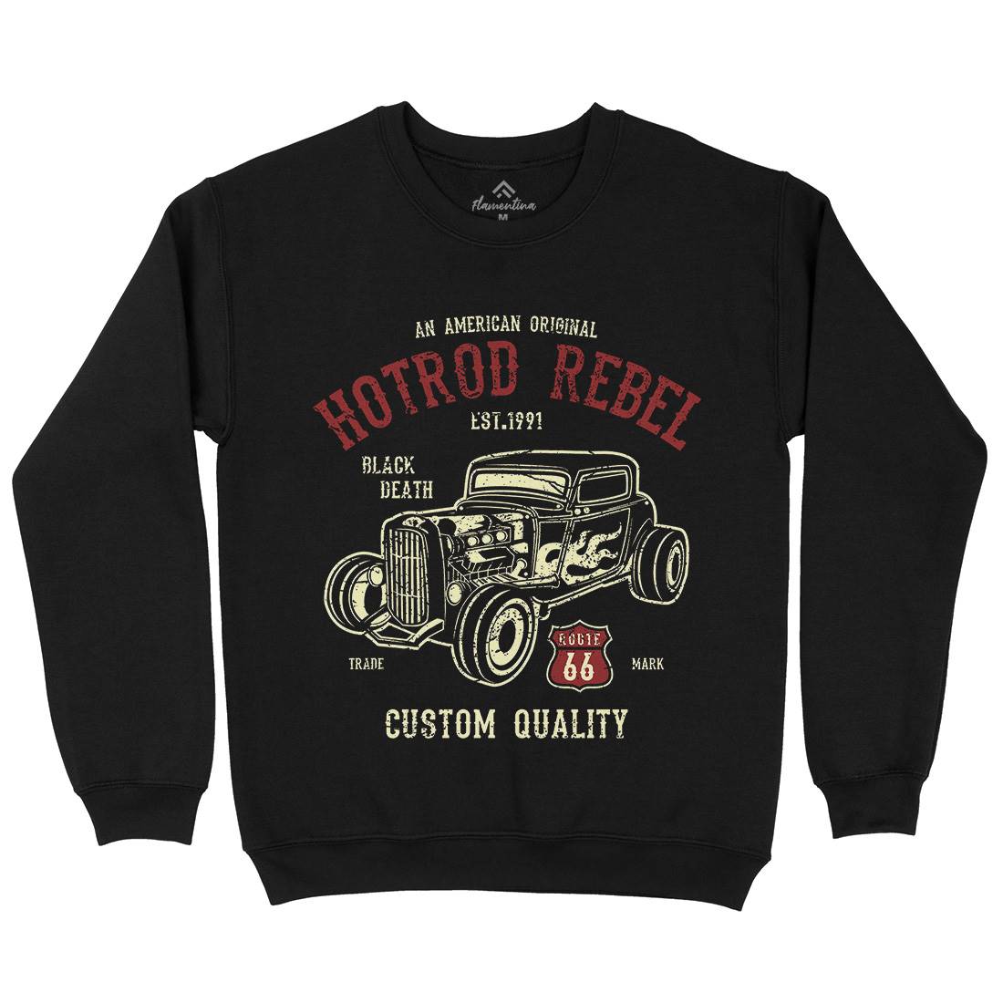 Hot Rod Rebel Mens Crew Neck Sweatshirt Cars A067