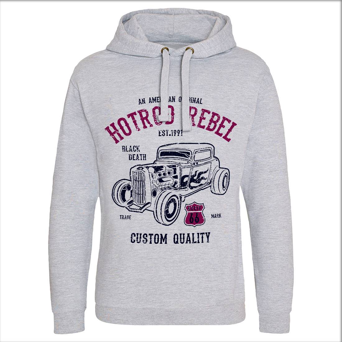 Hot Rod Rebel Mens Hoodie Without Pocket Cars A067