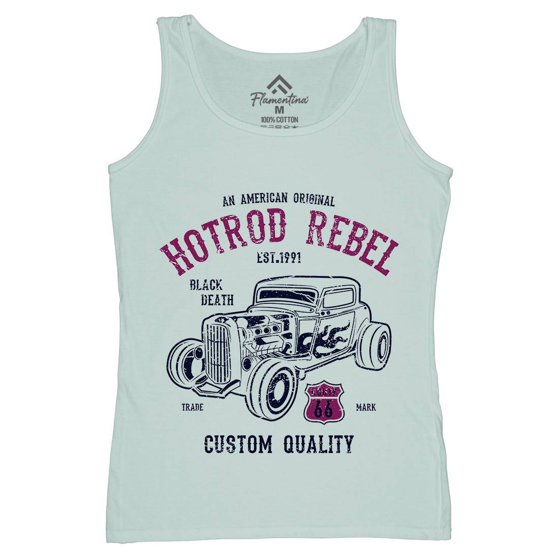 Hot Rod Rebel Womens Organic Tank Top Vest Cars A067