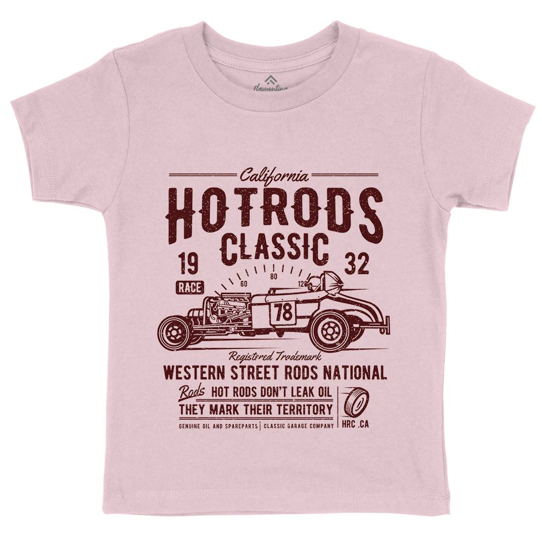 Hot Rods Race Kids Crew Neck T-Shirt Cars A068
