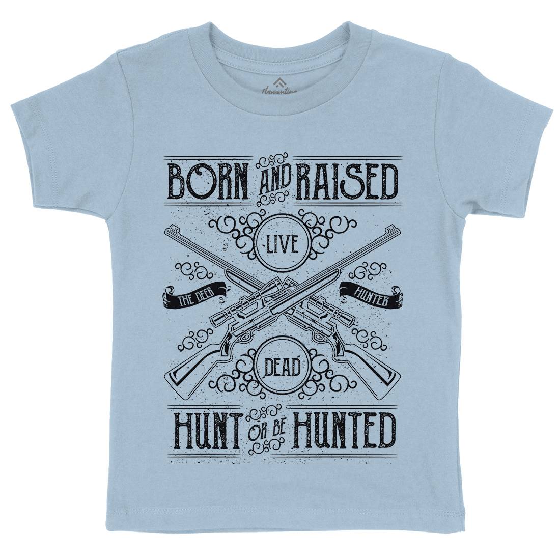 Hunt Or Be Hunted Kids Organic Crew Neck T-Shirt Sport A069