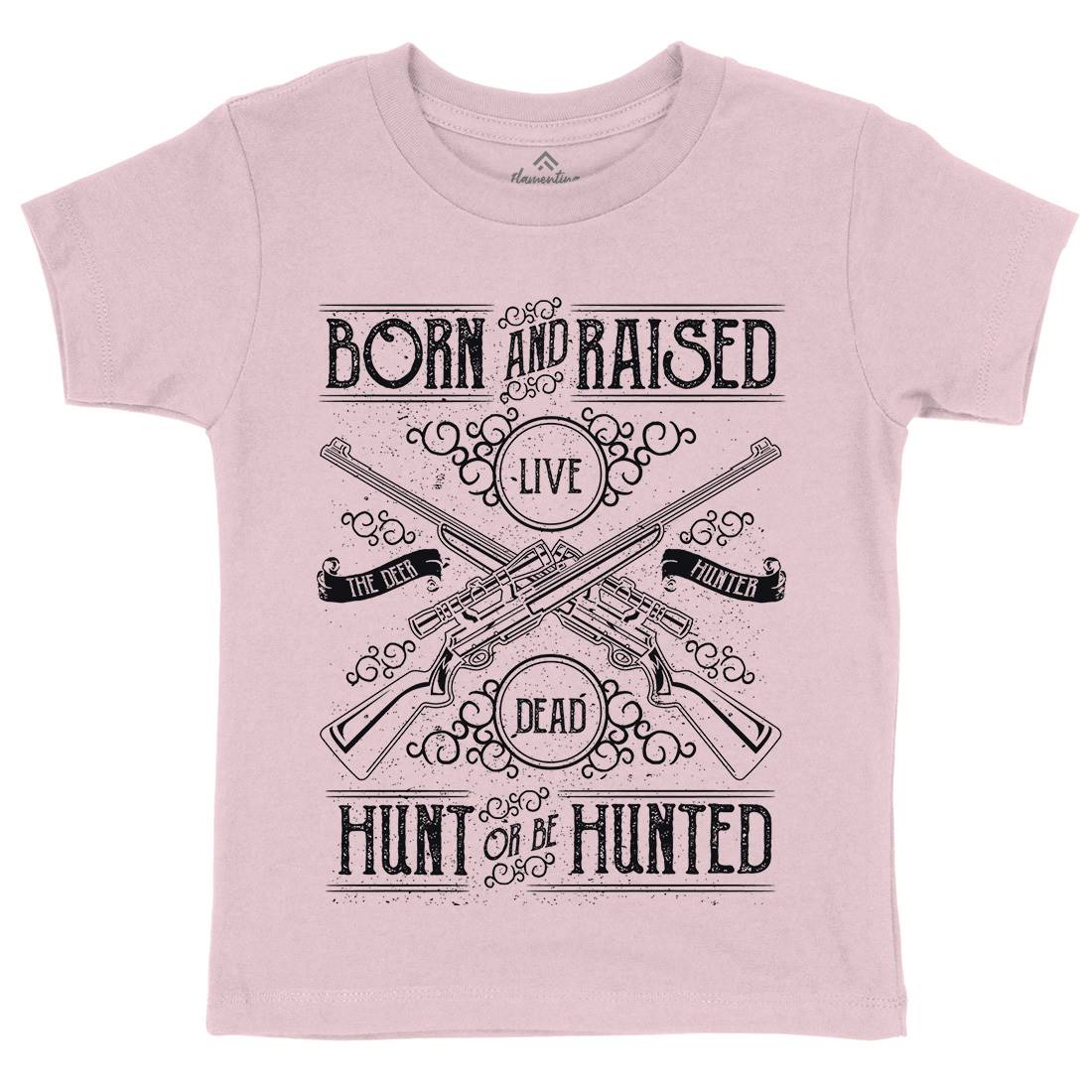 Hunt Or Be Hunted Kids Crew Neck T-Shirt Sport A069
