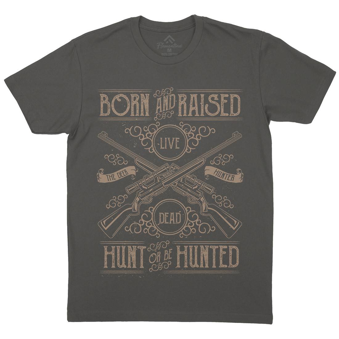 Hunt Or Be Hunted Mens Crew Neck T-Shirt Sport A069