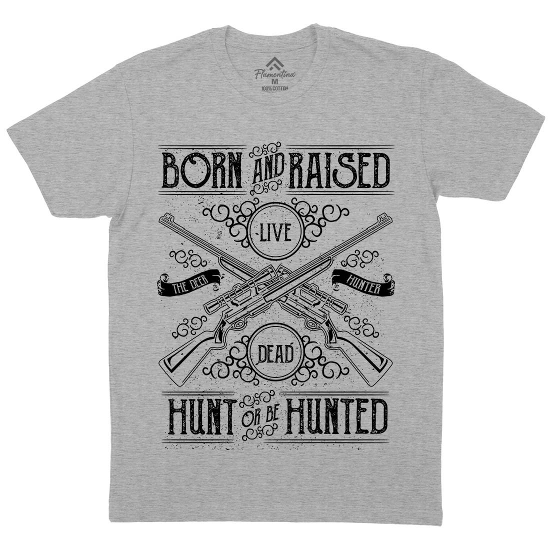 Hunt Or Be Hunted Mens Crew Neck T-Shirt Sport A069