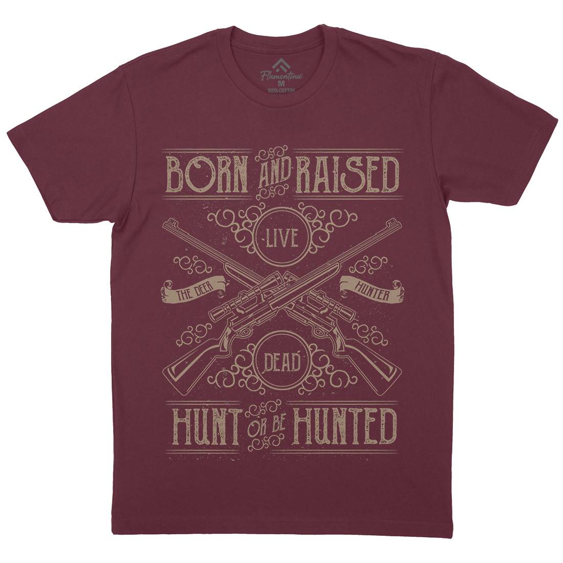 Hunt Or Be Hunted Mens Organic Crew Neck T-Shirt Sport A069