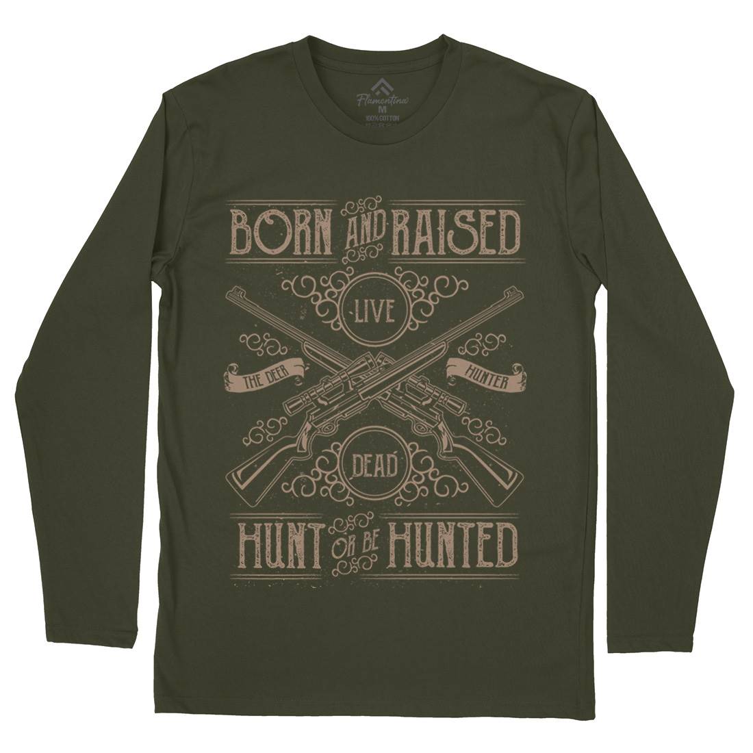 Hunt Or Be Hunted Mens Long Sleeve T-Shirt Sport A069