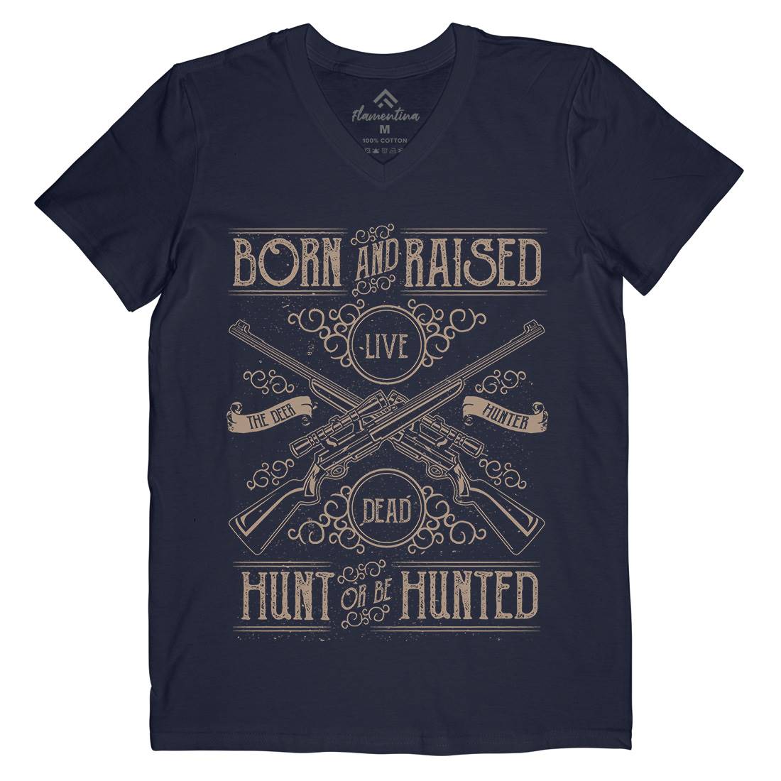Hunt Or Be Hunted Mens V-Neck T-Shirt Sport A069