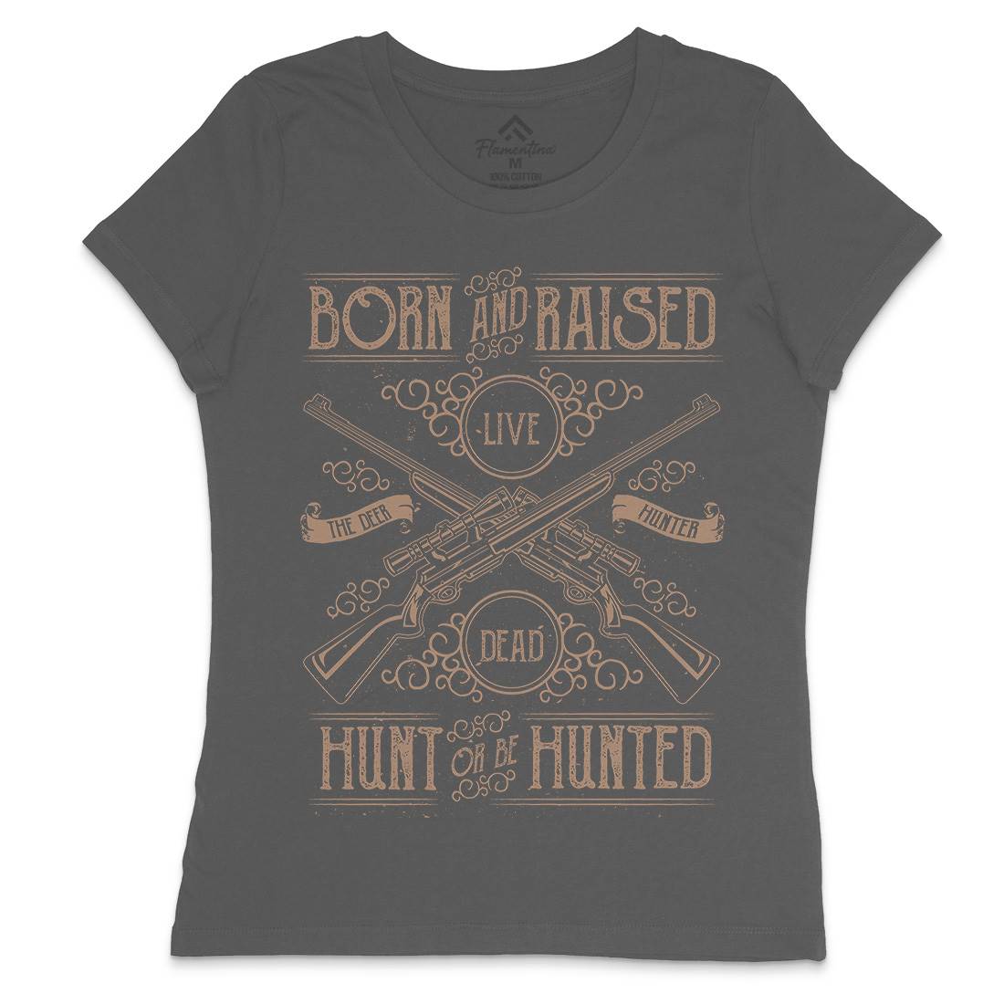 Hunt Or Be Hunted Womens Crew Neck T-Shirt Sport A069