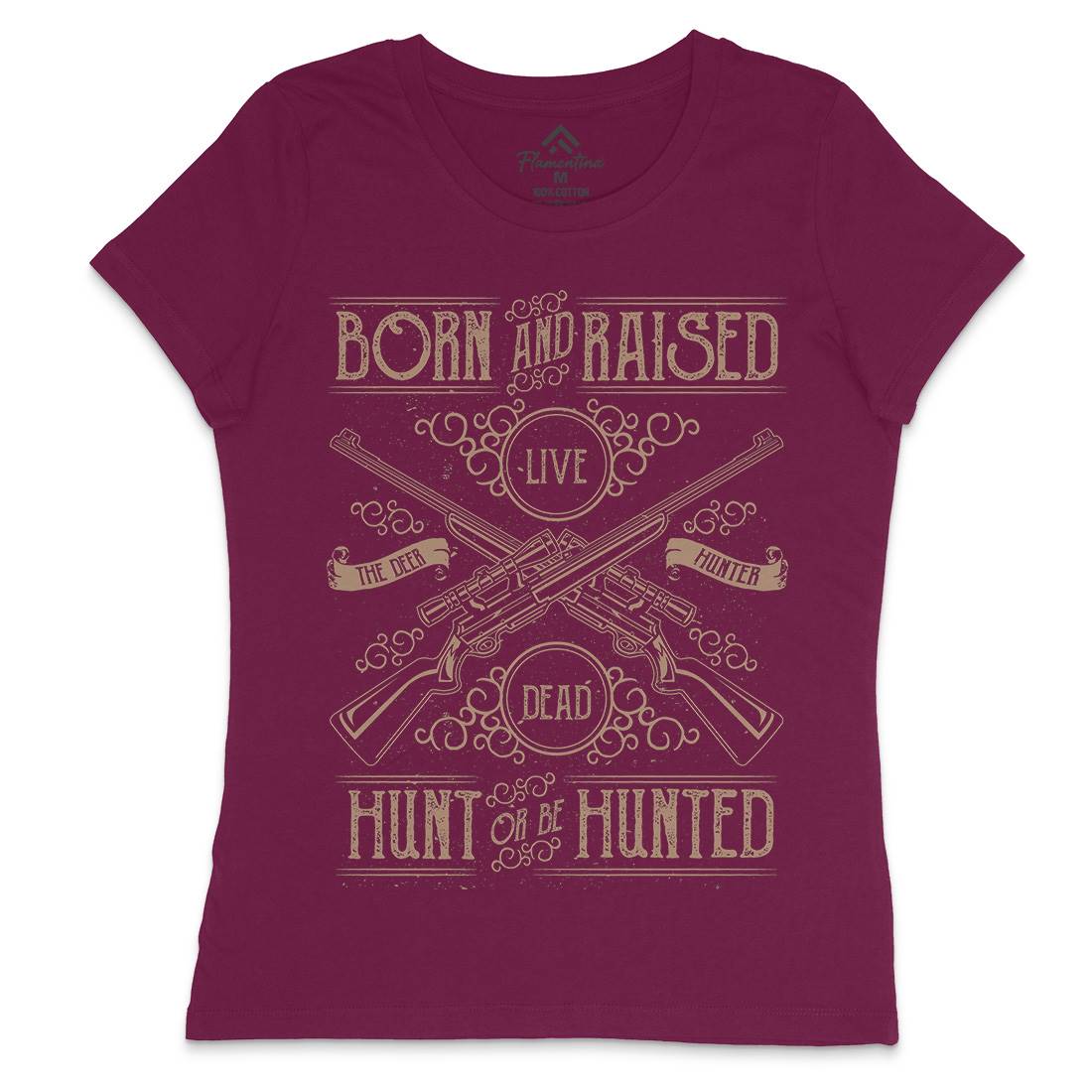 Hunt Or Be Hunted Womens Crew Neck T-Shirt Sport A069