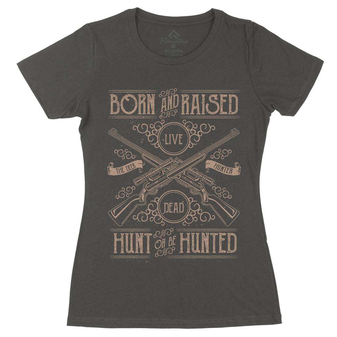 Hunt Or Be Hunted Womens Organic Crew Neck T-Shirt Sport A069