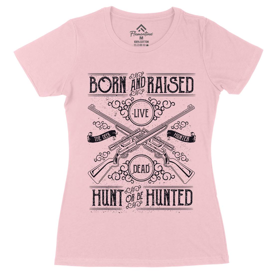 Hunt Or Be Hunted Womens Organic Crew Neck T-Shirt Sport A069