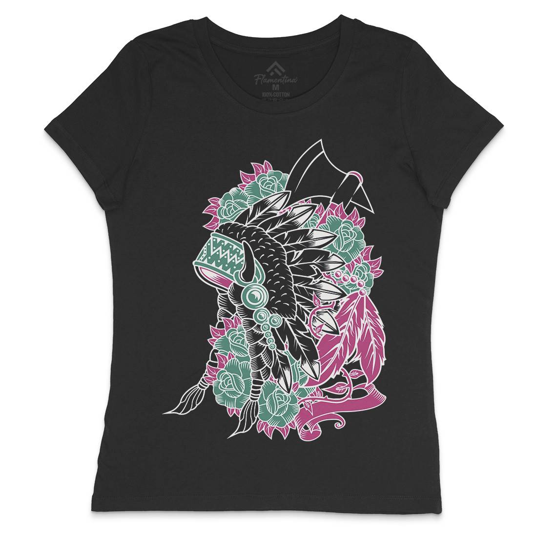 Indian Womens Crew Neck T-Shirt Motorcycles A071